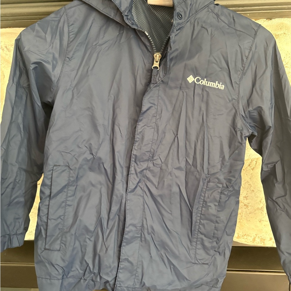 Columbia Blue Windbreaker Rain Jacket